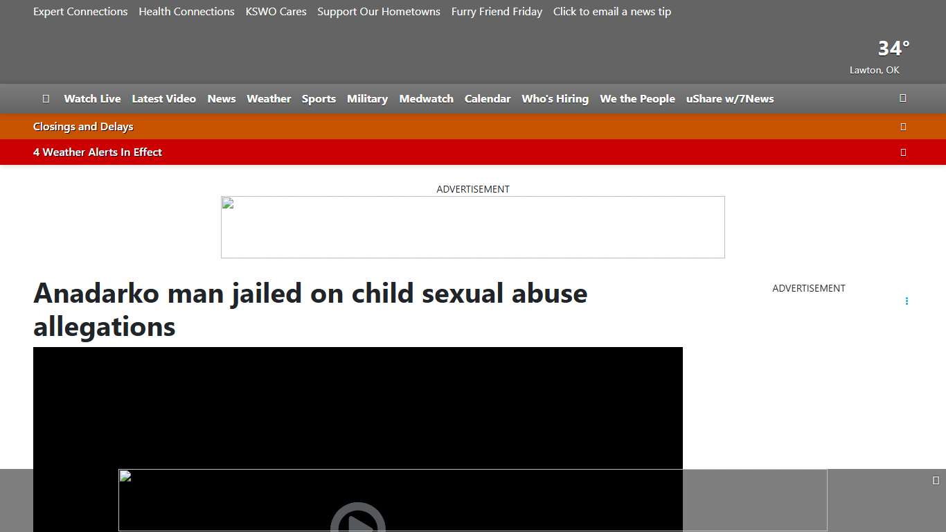 Anadarko man jailed on child sexual abuse allegations